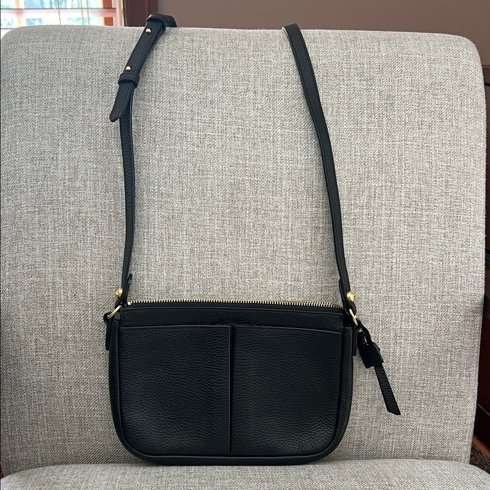 Annabel Ingall - Genevieve Black Leather Crossbody Bag -